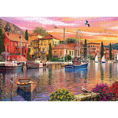 Sunset on the Riviera - 1,000 Piece Puzzle